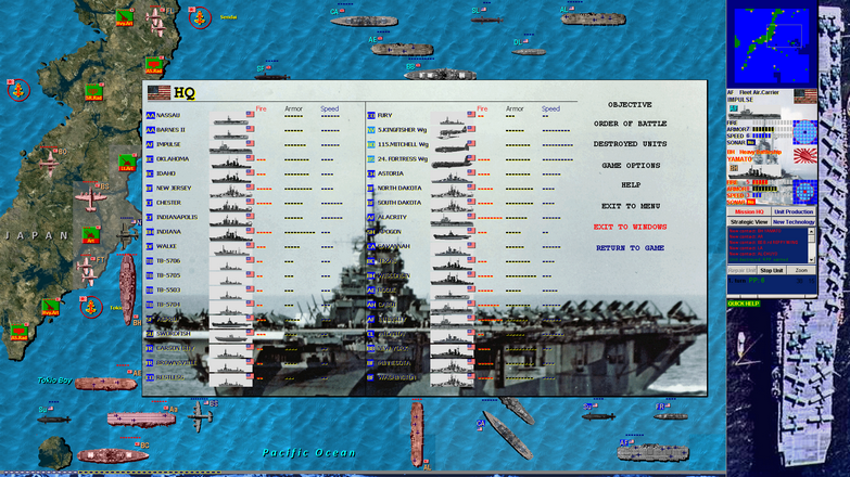 battleships and carriers